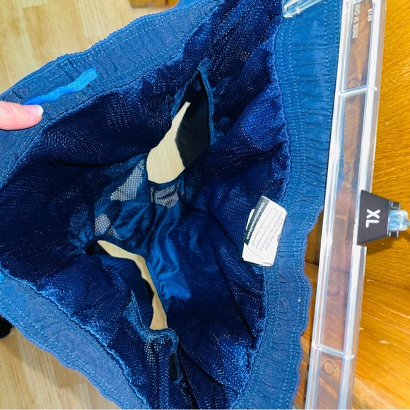 Nike Swim Trunks Blue Shorts with back zipper pocket - Picture 3 of 7